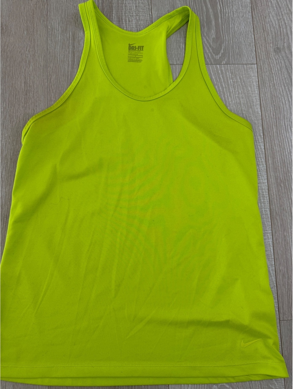 Nike neon yellow racerback tank